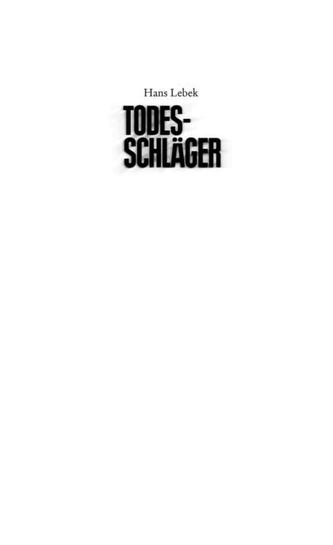Cover image for book Todesschläger