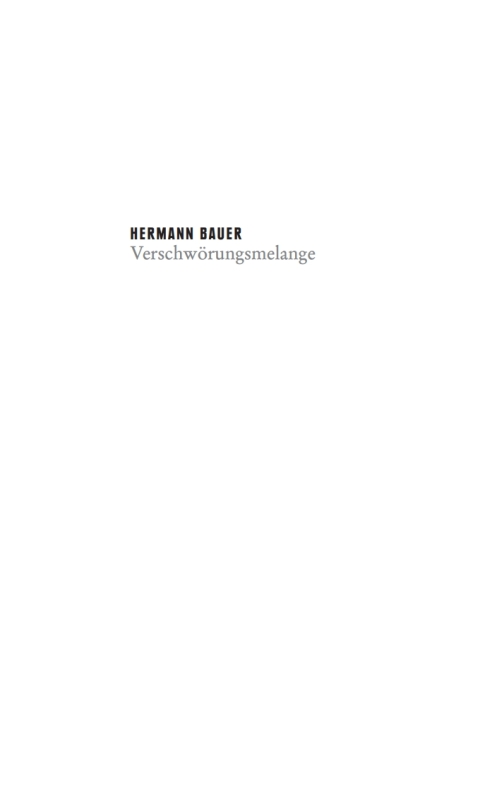 Cover image for book Verschwörungsmelange