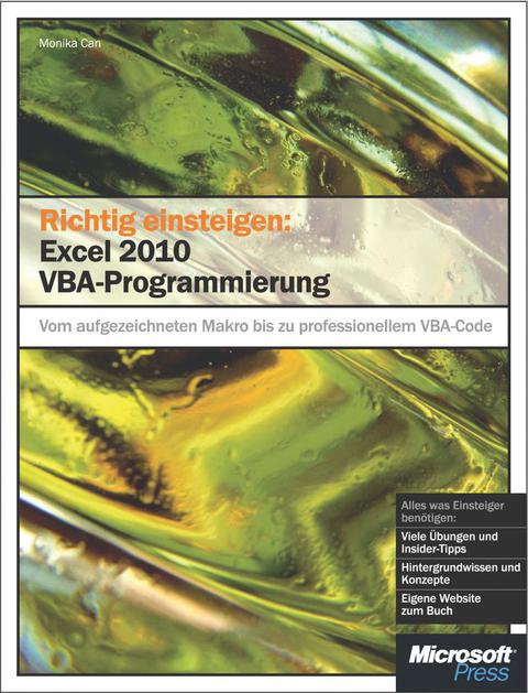 Cover image for book Richtig einsteigen: Excel 2010 VBA-Programmierung