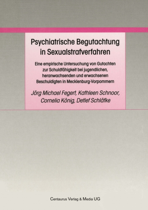 Cover image for book Psychiatrische Begutachtung in Sexualstrafverfahren