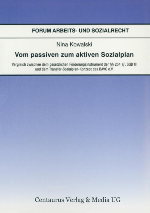 Cover image for book Vom passiven zum aktiven Sozialplan