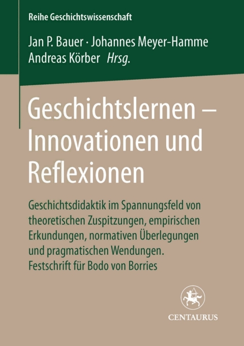 Cover image for book Geschichtslernen - Innovationen und Reflexionen