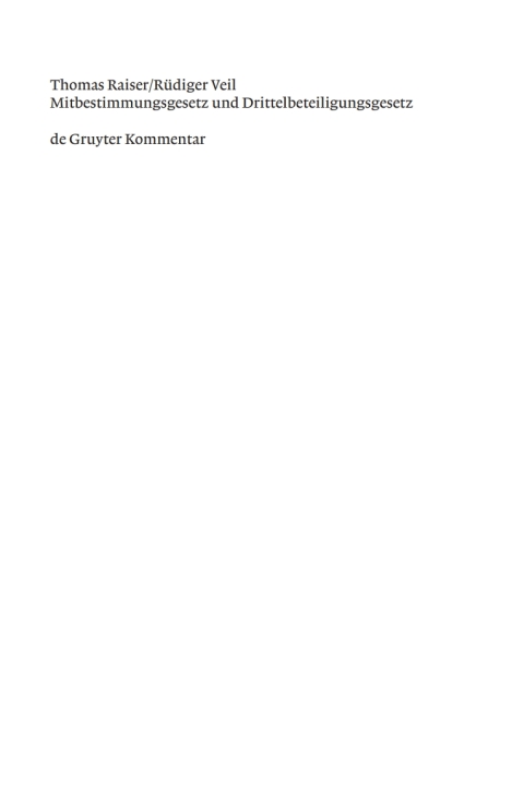 Cover image for book Mitbestimmungsgesetz und Drittelbeteiligungsgesetz