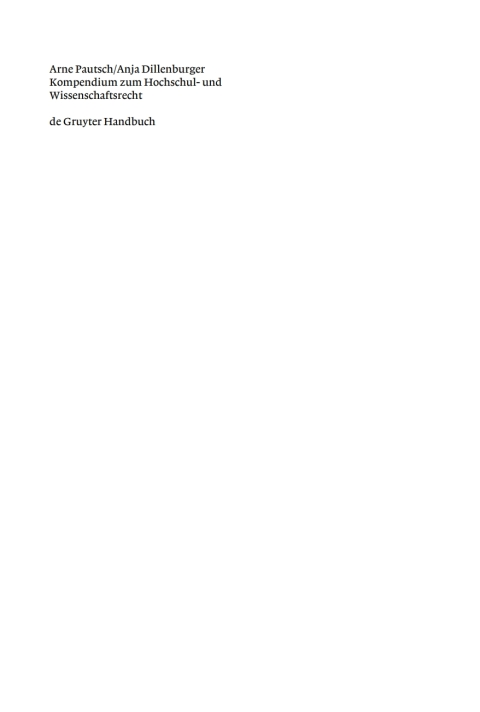 Cover image for book Kompendium zum Hochschul- und Wissenschaftsrecht