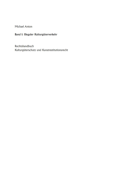 Cover image for book Illegaler Kulturgüterverkehr