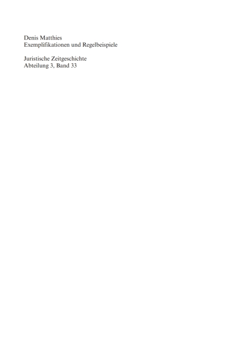 Cover image for book Exemplifikationen und Regelbeispiele