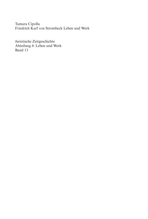 Cover image for book Friedrich Karl von Strombeck Leben und Werk