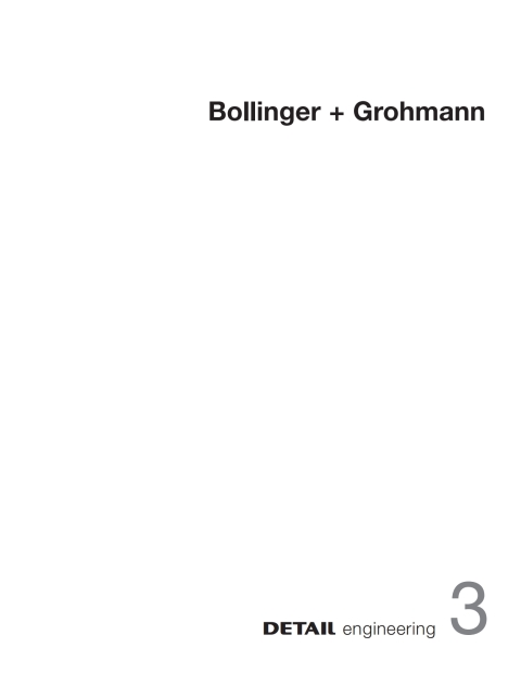 Cover image for book Bollinger + Grohmann