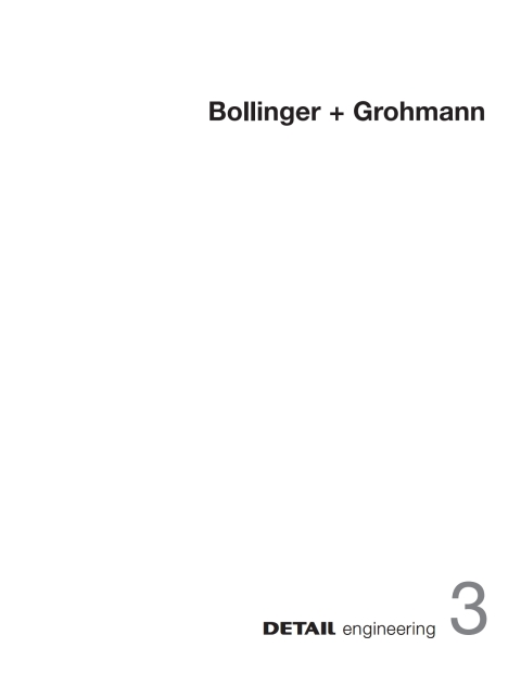 Cover image for book Bollinger + Grohmann