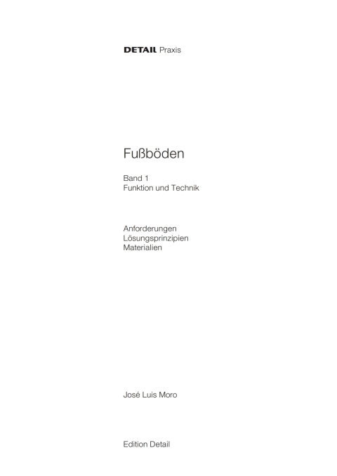 Cover image for book Fußböden – Band 1