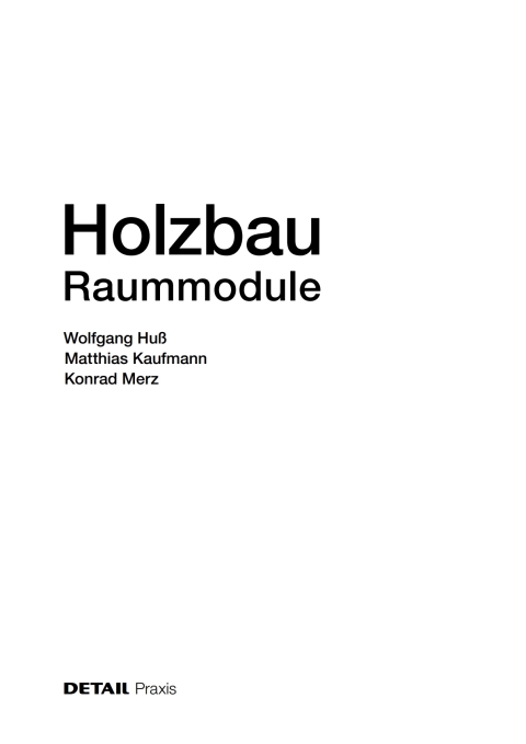 Cover image for book Holzbau - Raummodule