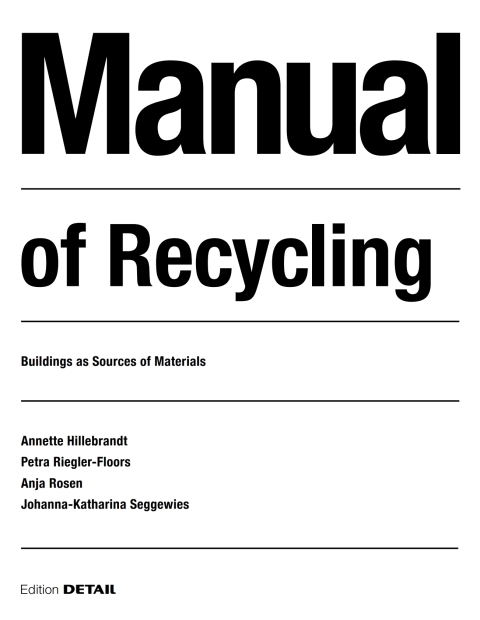 Cover image for book Manual of Recycling