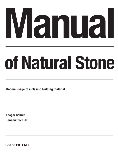 Cover image for book Manual of Natural Stone