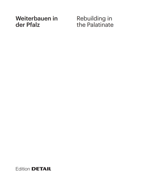 Cover image for book Weiterbauen in der Pfalz / Rebuiding in the Palatinate