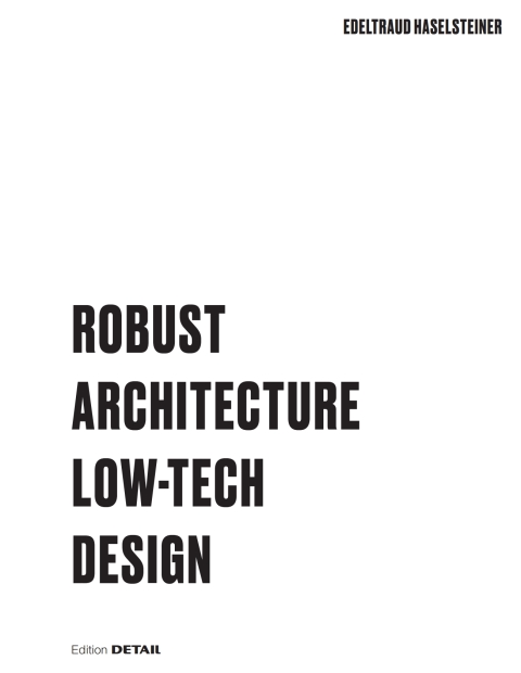 Cover image for book Robust Architecture. Low Tech Design
