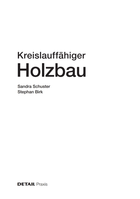 Cover image for book Kreislauffähiger Holzbau