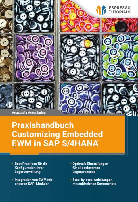 Cover image for book Praxishandbuch Customizing Embedded EWM in SAP S/4HANA