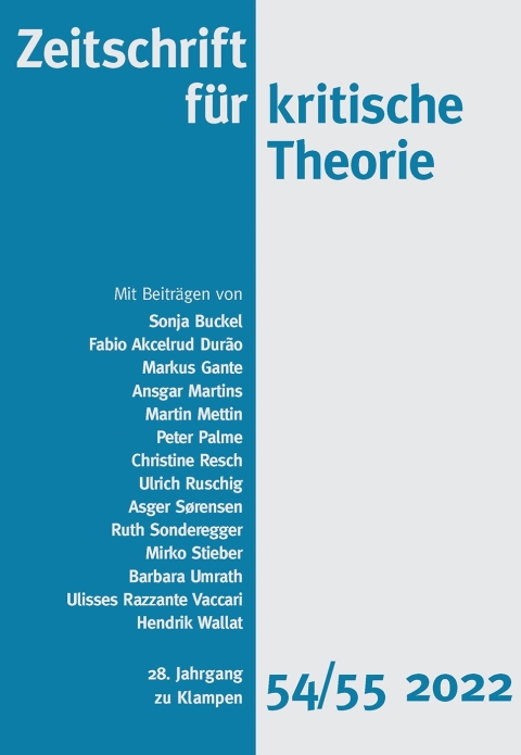 Cover image for book Zeitschrift für kritische Theorie / Zeitschrift für kritische Theorie, Heft 54/55