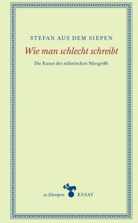 Cover image for book Wie man schlecht schreibt