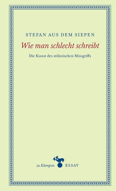 Cover image for book Wie man schlecht schreibt
