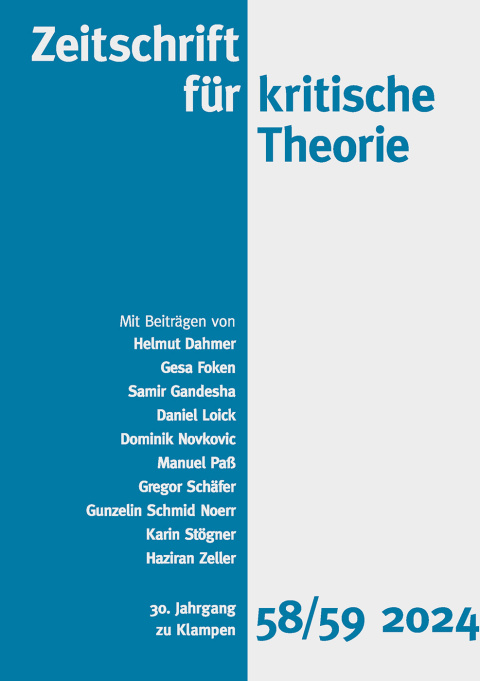Cover image for book Zeitschrift für kritische Theorie, Heft 58/59