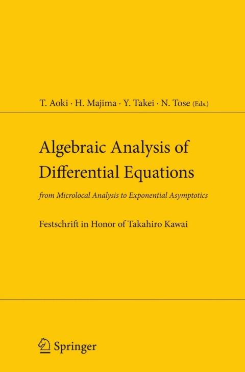 Cover image for book Algebraic Analysis of Differential Equations