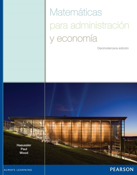 Cover image for book MATEMATICAS PARA ADMINISTRACION Y ECONOMIA