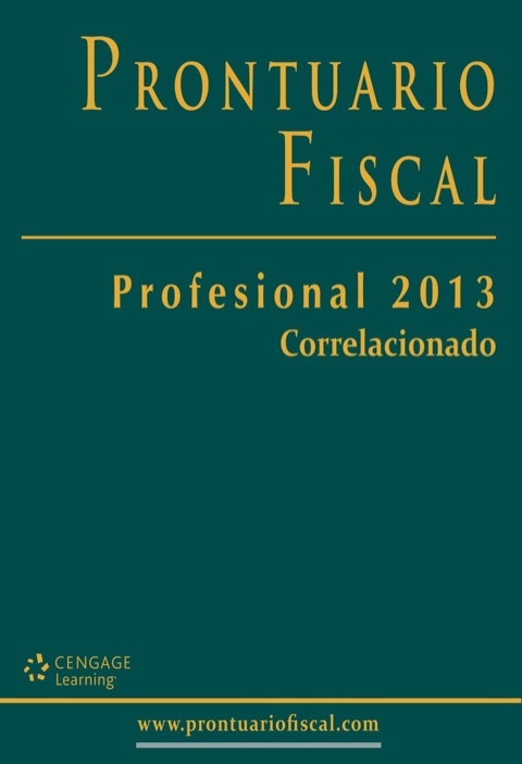Cover image for book Prontuario Fiscal Profesional Cengage 2013