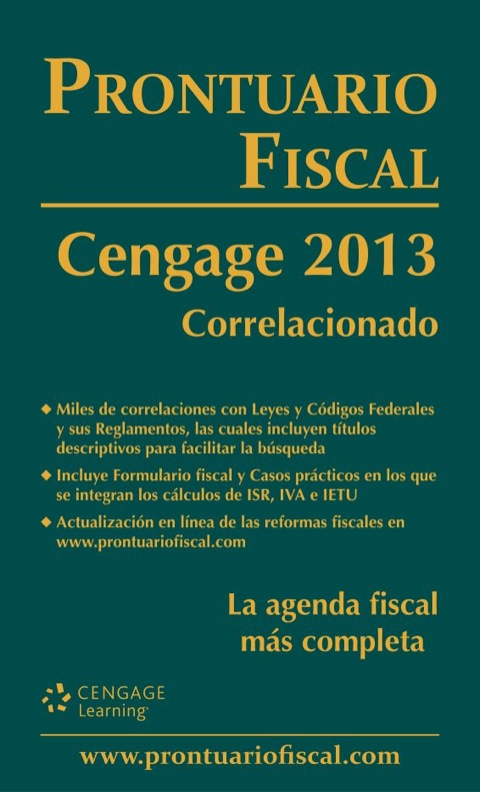 Cover image for book PRONTUARIO FISCAL CENGAGE 2013