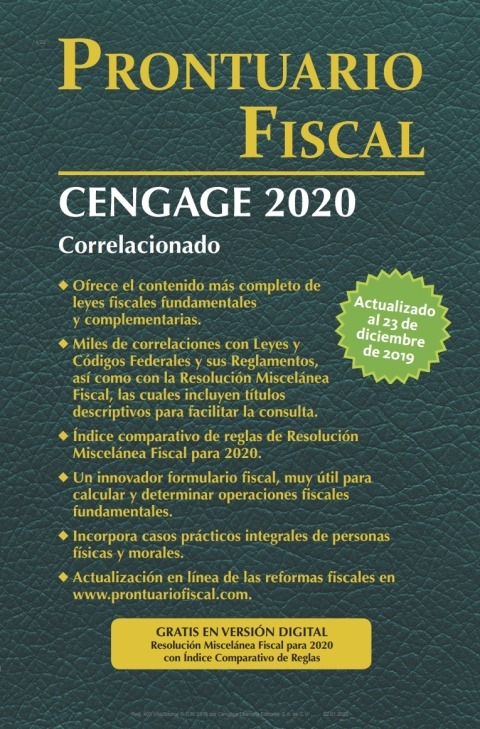 Cover image for book Prontuario Fiscal Cengage 2020