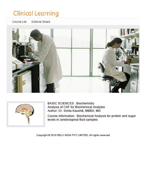 Cover image for book Practicals in Biochemistry - Analysis of CSF for Biochemical Analytes