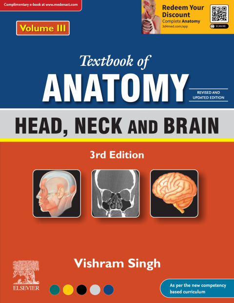Cover image for book Textbook of Anatomy: Head, Neck and Brain, Vol 3, Updated Edition