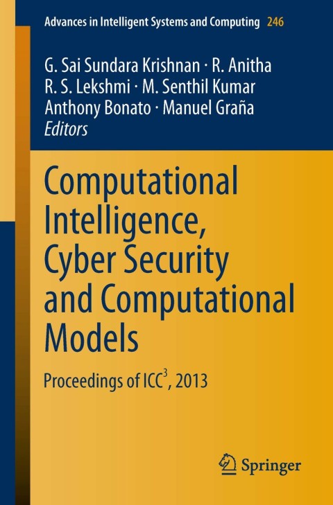 Cover image for book Computational Intelligence, Cyber Security and Computational Models
