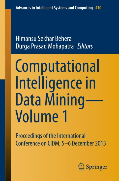 Cover image for book Computational Intelligence in Data Mining—Volume 1