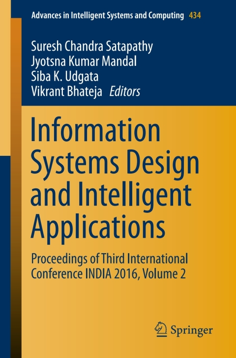 Cover image for book Information Systems Design and Intelligent Applications