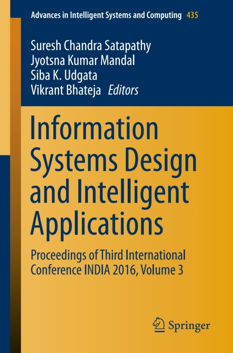 Cover image for book Information Systems Design and Intelligent Applications