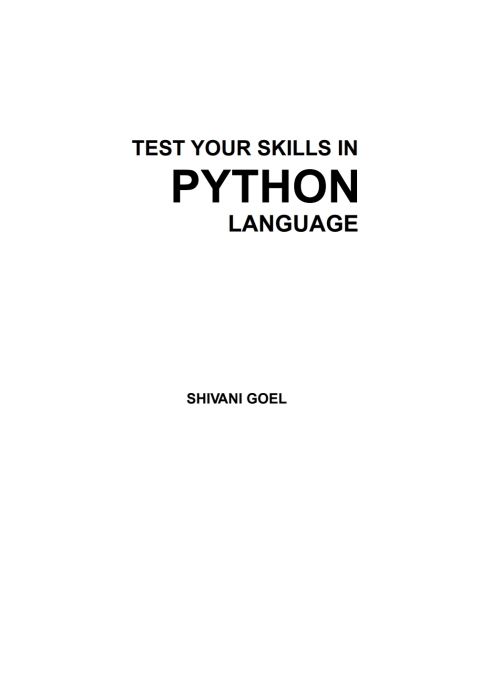 Cover image for book Test your skills in Python Language