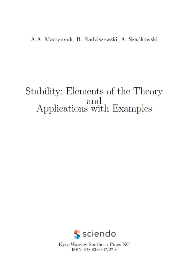 Stability: Elements of the Theory and Applications with Examples