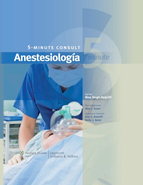 Cover image for book 5 minute consult. Anestesiología