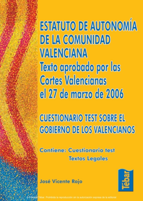 Cover image for book Estatuto de Autonomía de la Comunidad Valenciana