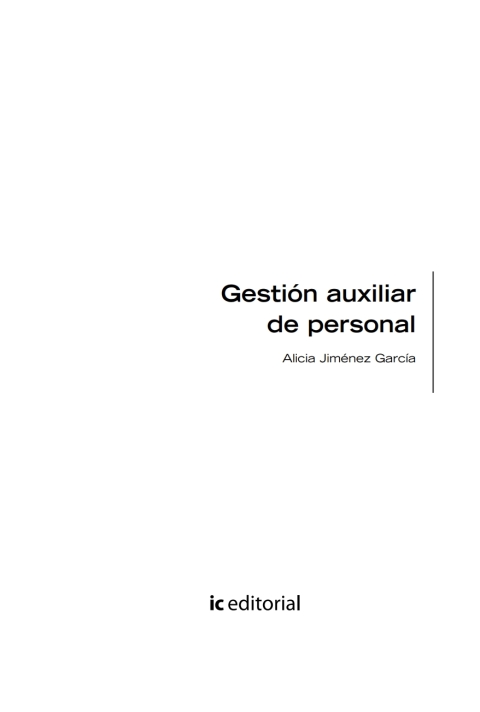 Cover image for book Gestión auxiliar de personal. MF0980_2. Certificado de profesionalidad ADGG0308 - Asistencia documental  y de gestión en despachos y oficinas