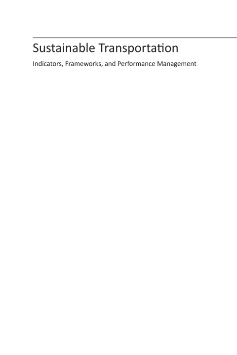 Cover image for book Sustainable Transportation