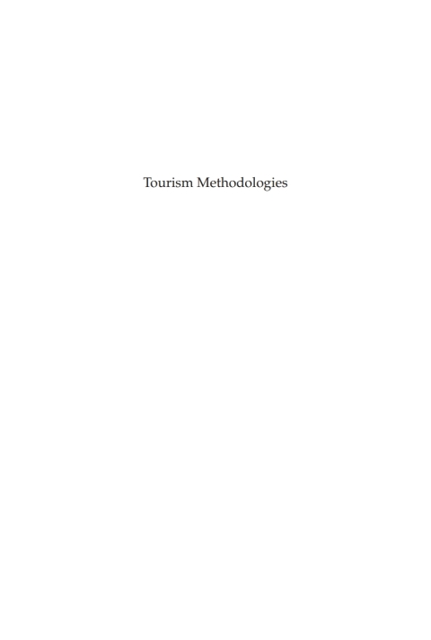 Cover image for book Tourism Methodologies