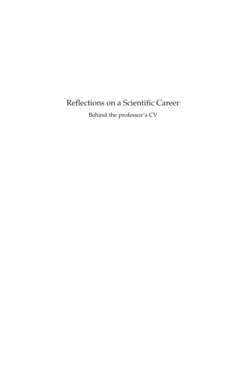 Cover image for book Reflections on a Scientific Career