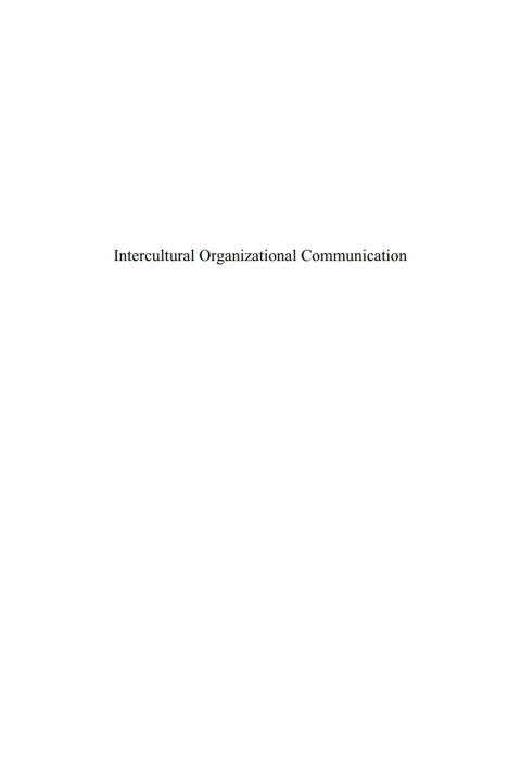 Cover image for book Intercultural organizational communication