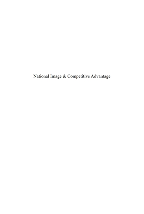 National Image \u0026 Competitive Advantage 