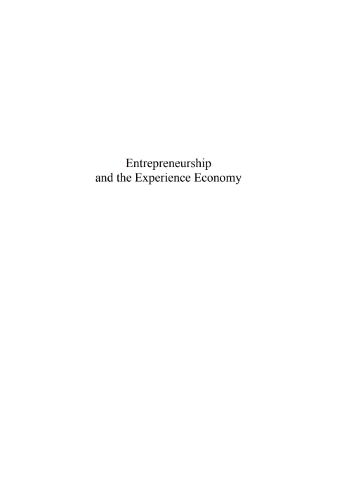 Entrepreneurship and the Experience Economy 