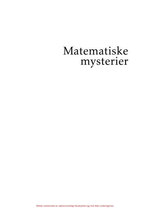 Cover image for book Matematiske mysterier