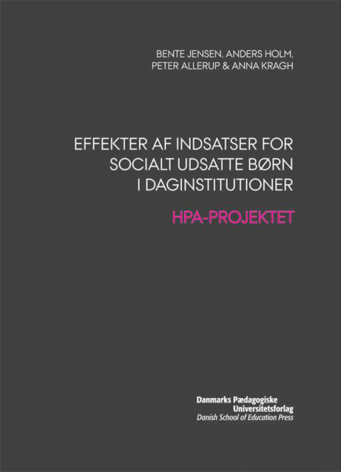 Cover image for book Effekter af indsatser for socialt udsatte born i daginstitutioner