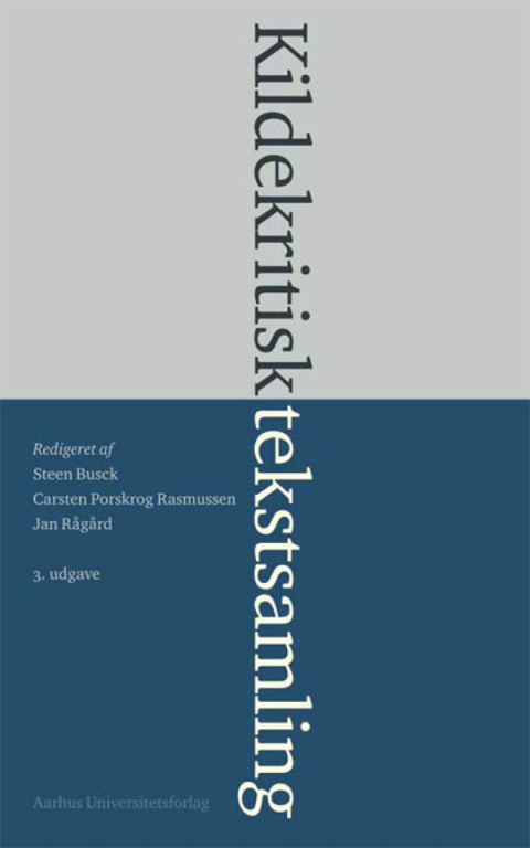 Cover image for book Kildekritisk tekstsamling